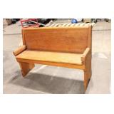 Vintage Wooden Church Pew Bench