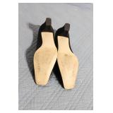 Pair of J. Renee Black Heels with Fur Trim, Size 9M