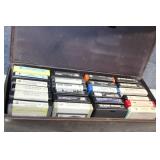 Vintage 8-Track Tape Case with 20 Assorted Tapes