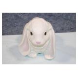 Set of 2 White Ceramic Bunny Figurines