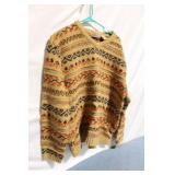 Ruff Hewn Sweater L Argyle Pattern Cotton Blend