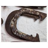 Various Vintage Steel Horseshoes - No Stakes