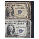 1935 G and 1935 D Series Silver Certificate One Dollar Bills - Lot of 2