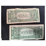 Lot of 7 Vintage Series 1957 A US One Dollar Silver Certificates