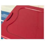 74qt Ultra Clear Underbed Box - Rocket Red Lid and Latch - Brightroom™: Plastic Storage, 74 Volume, Lidded with Latches