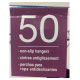 Premium Velvet Hangers 50 Pack, Black Felt Hangers Non Slip