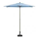 StyleWell 7.5 ft. Steel Market Outdoor Patio Umbrella in Periwinkle Blue