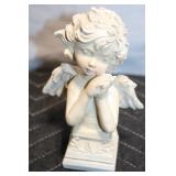 Set of 2 Vintage Style Angel and Cherub Figurines