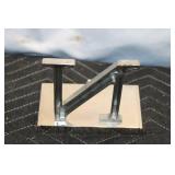 Set of 2 Silver Finish Letter Holders and Decorative Tin