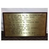 Vintage Wooden Plaque with Rudyard Kipling Poem