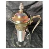 Vintage Silver Plated Coffee Pot Server and Glass Carafe and Sheridan Silver Glass Co. Carafe