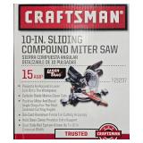 Craftsman 10-Inch Sliding Compound Miter Saw with Laser Trac 15 Amp