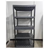 Industrial Black Heavy Duty Shelving Unit with 5 Tiers