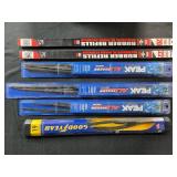 Set of 6 Car Wiper Blades and Rubber Refills