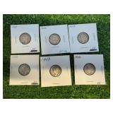 6 Mercury Dimes