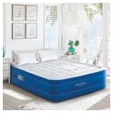 Nautica Home Support Aire Air Mattress with Built in Pump Puncture Resistance Vinyl Topper, 16" Queen   Customer Returns See Pictures