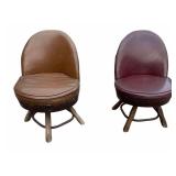 Wine barrel chairs, set of 2 chairs