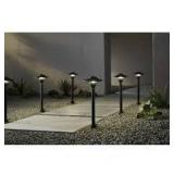 Hampton Bay 552 Lumen Low Voltage Integrated LED Black Outdoor Landscape Path Light Kit (6-Pack) Customer Returns See Pictures