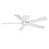 Hampton Bay Grantway 48 in. Indoor/Covered Outdoor Matte White Low Profile Ceiling Fan Without Light with Pull Chain IncludedCustomer Returns See Pictures