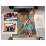 JFK, Reagan, Bush Memorabilia Collection Art & Photos