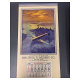 Vintage 1939 Thos. D. Murphy Co. Calendar Art