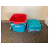 Set of 4 Storage Bins with Lids