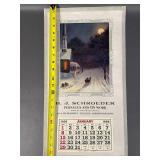 Vintage 1928 & 1936 Art Calendars Collection