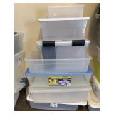 Assorted Storage Bins Collection