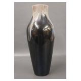 Elegant Danish Glossy Black Ceramic Vase