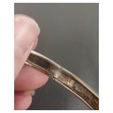 Vintage Sterling Silver Greek Key Bangle Bracelet