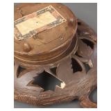 Black Forest Style Musical Carved Wood Fruit Bowl