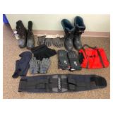 Nevin Protective Gear Set: Gloves, Boots, Back Support