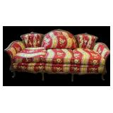 Vintage Camelback Floral Sofa / Settee