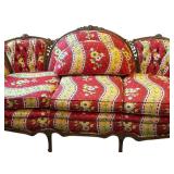 Vintage Camelback Floral Sofa / Settee