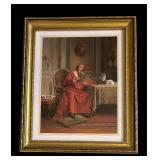 "A Cardinal Reading the Paper" Print by Victor Marais-Milton