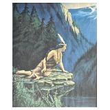 Indian Maiden on Cliff Print by R. Atkinson Fox