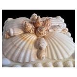 Large Handcrafted Seashell Design Dresser Box / Jewelry Box