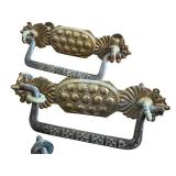 Set of Five Vintage Metal Drawer Pulls