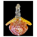 Hand Blown Art Glass Basket