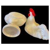 Decorative Rooster Figurines including a Pair of Fitz and Floyd Rooster Figurines