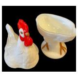 Decorative Rooster Figurines including a Pair of Fitz and Floyd Rooster Figurines