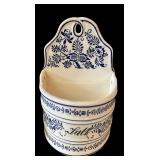 Gorgeous Vintage Porcelain Hanging Salt Boxes