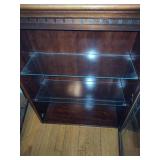 Lighted Wood/Glass Cabinet