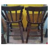 Two Wood Counter Stools