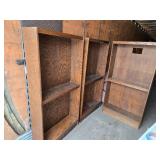 Lot of 3 Wooden Bookshelves with Adjustable Shelves