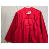 Red Graduation Cap and Gown Set with Tassel, Size 5