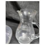 Glassware Set including Pitcher, Carafe, and Assorted Glasses