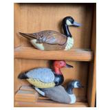 Miniature Duck Decoys with Display Shelf