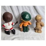 Lot of 3 - Golfer and Hockey Player Figurines