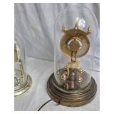 2 Vintage Anniversary Clocks with Glass Domes - 1 Elgin American